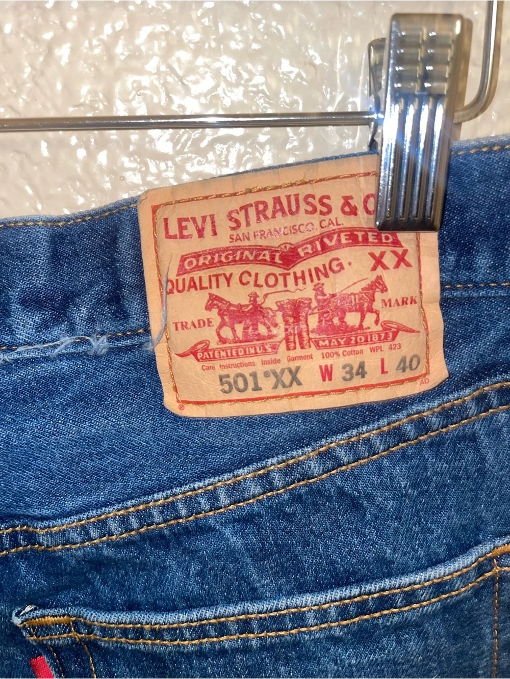 Levi's 501 Men's Straight Leg Jeans - Dark Blue Denim